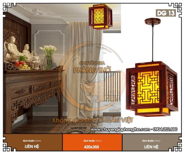 Đèn thả trần gỗ DG13
