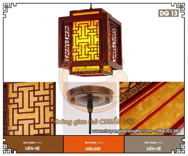 Đèn thả trần gỗ DG13