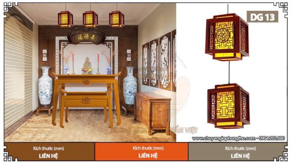 Đèn thả trần gỗ DG13
