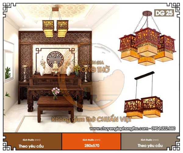 Đèn thả trần phòng thờ DG25