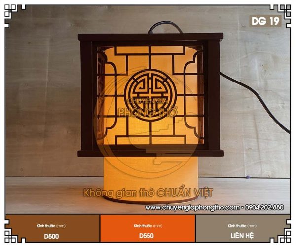Đèn thờ phong thủy treo trần DG19