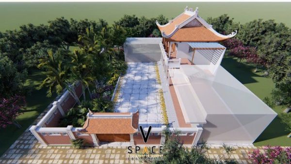 Kiến trúc nhà thờ họ 3 gian 4 mái tại Thị xã La Gi, Bình Thuận