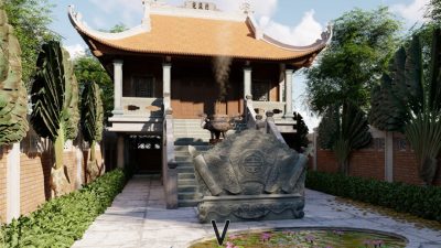 Nhà thờ họ 3 gian 4 mái 2 tầng tại Huyện An Lão, Bình Định