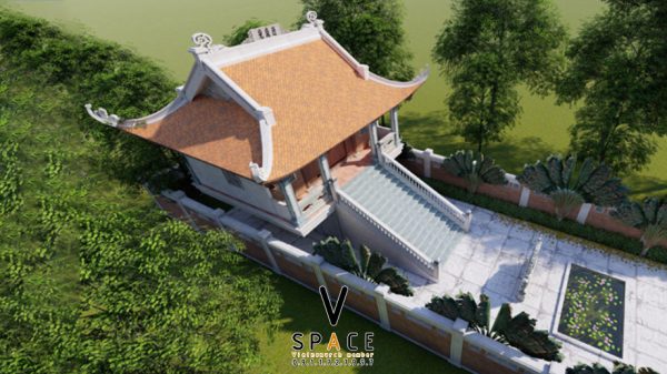 File thiết kế nhà thờ họ 3 gian 4 mái tại Thị xã Sông Cầu, Phú Yên với 2 tầng rộng rãi