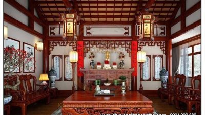 Đèn lồng gỗ lục giác DG41 trang trí phòng thờ