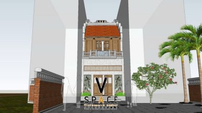 Bản vẽ tận dụng tối đa không gian của nhà thờ họ 2 tầng 2 mái tại Thành phố Ninh Bình