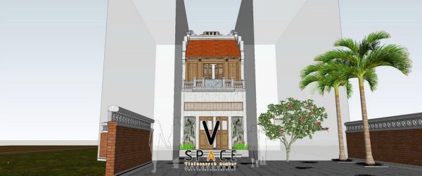 Bản vẽ tận dụng tối đa không gian của nhà thờ họ 2 tầng 2 mái tại Thành phố Ninh Bình