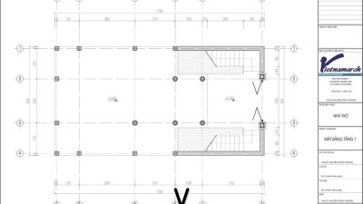 vẽ thiết kế nhà thờ họ 2 tầng 2 mái tại Huyện Đông Hưng, Thái Bình với cổng tam quan đá