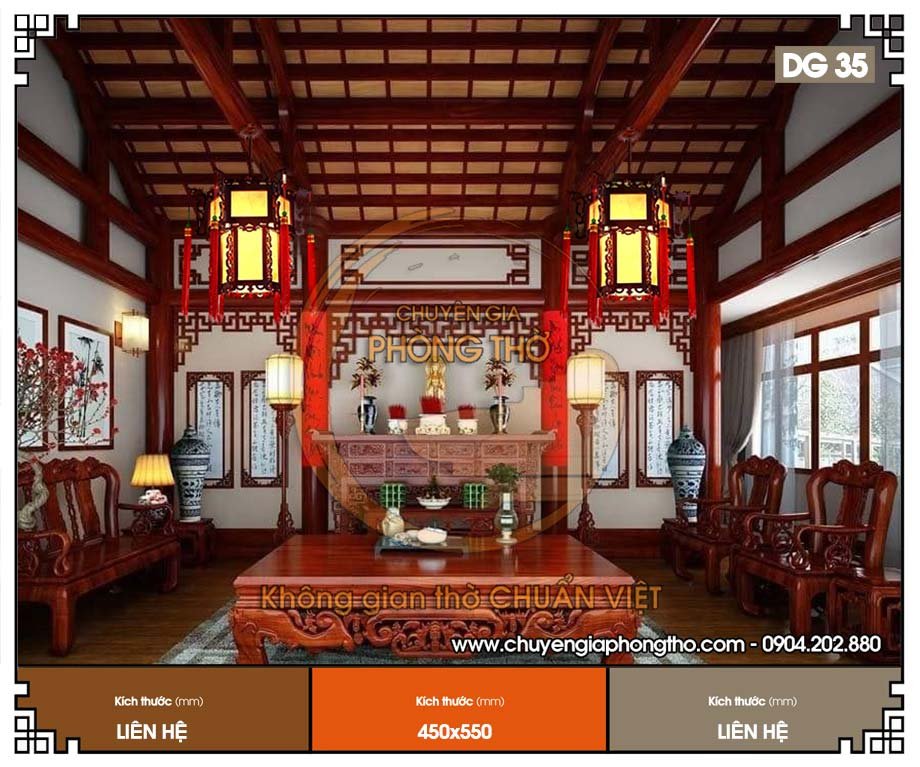 Đèn lồng trang trí phòng thờ DG35 Đèn lồng trang trí phòng thờ DG35