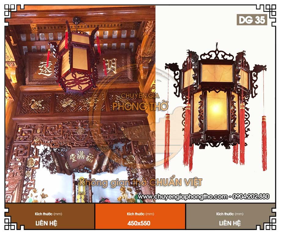 Đèn lồng trang trí phòng thờ DG35 Đèn lồng trang trí phòng thờ DG35