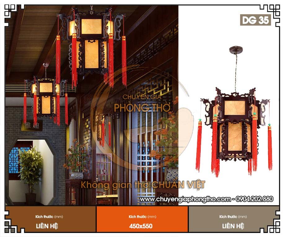 Đèn lồng trang trí phòng thờ DG35 Đèn lồng trang trí phòng thờ DG35