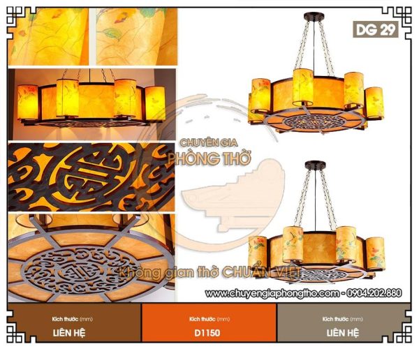 Đèn phòng thờ hình trống DG29