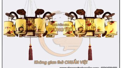 Đèn thả gỗ trang trí phòng thờ DG30