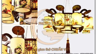 Đèn thả gỗ trang trí phòng thờ DG30