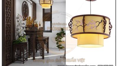 Đèn thả trần phòng thờ đơn giản DG39