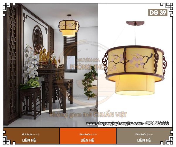 Đèn thả trần phòng thờ đơn giản DG39