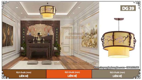 Đèn thả trần phòng thờ đơn giản DG39