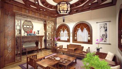 Đèn thả trần phòng thờ nhà phố DG38