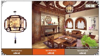 Đèn thả trần phòng thờ nhà phố DG38