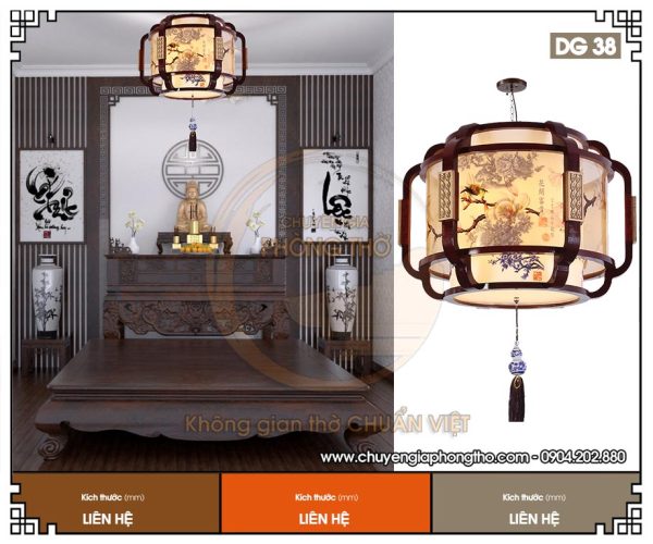 Đèn thả trần phòng thờ nhà phố DG38