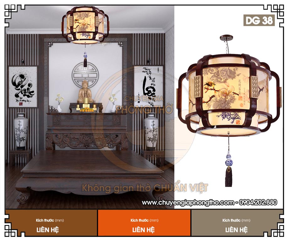 Đèn thả trần phòng thờ nhà phố DG38 Đèn thả trần phòng thờ nhà phố DG38