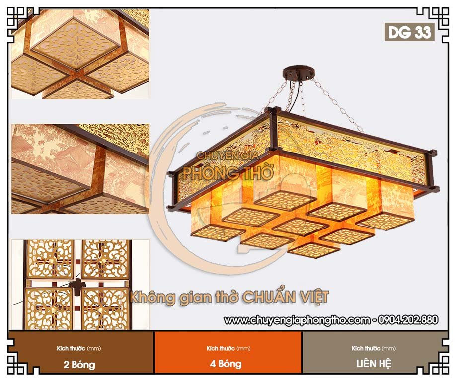 Đèn treo trần phòng thờ DG33 Đèn treo trần phòng thờ DG33