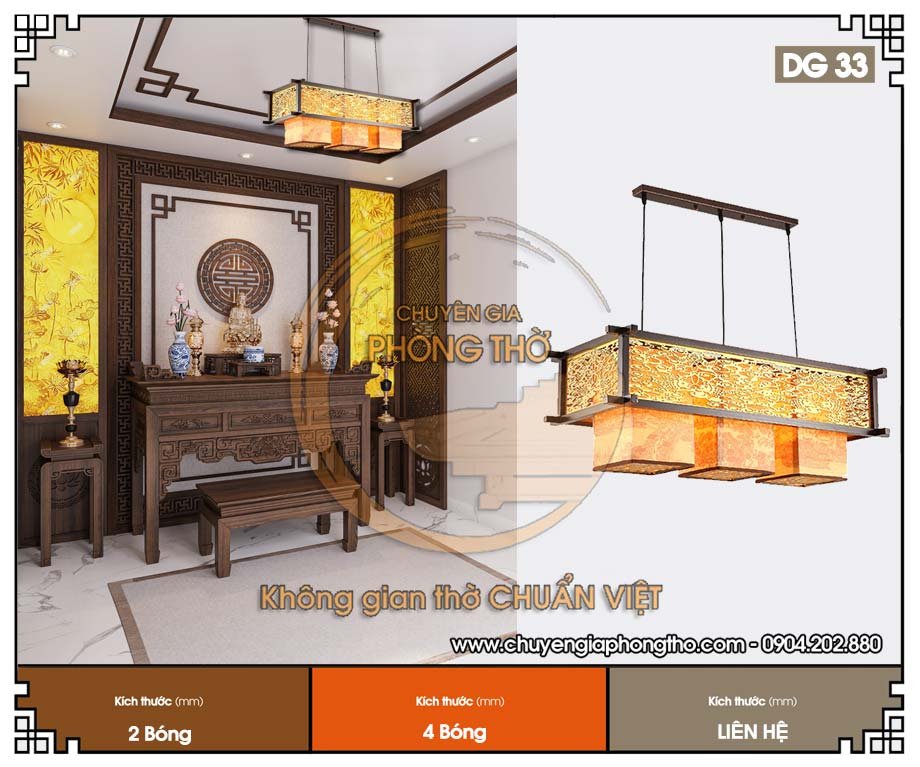 Đèn treo trần phòng thờ DG33 Đèn treo trần phòng thờ DG33