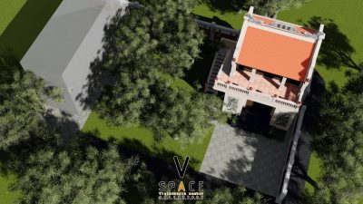 Dự án nhà thờ họ 2 tầng 2 mái tại Huyện Thanh Liêm, Hà Nam kết hợp cột trang trí liên hoa
