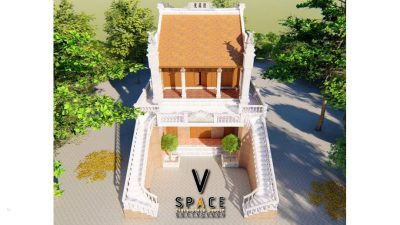 Kiến trúc ấn tượng của nhà thờ họ 2 tầng 2 mái 3 gian tại Quận Dương Kinh, Hải Phòng