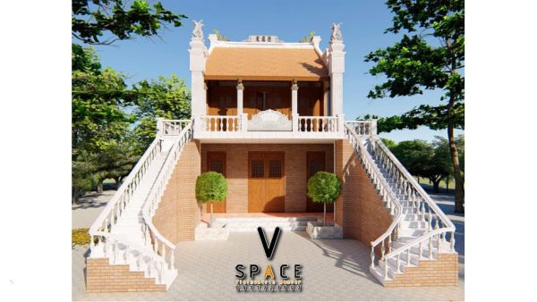Kiến trúc ấn tượng của nhà thờ họ 2 tầng 2 mái 3 gian tại Quận Dương Kinh, Hải Phòng