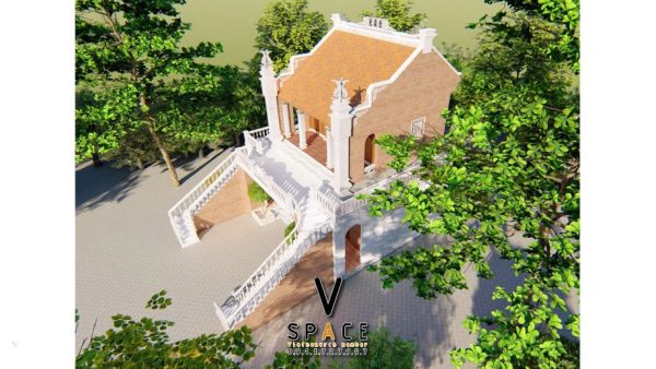 Kiến trúc ấn tượng của nhà thờ họ 2 tầng 2 mái 3 gian tại Quận Dương Kinh, Hải Phòng