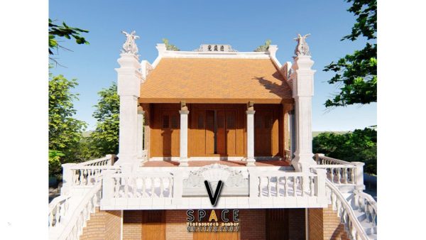 Kiến trúc ấn tượng của nhà thờ họ 2 tầng 2 mái 3 gian tại Quận Dương Kinh, Hải Phòng