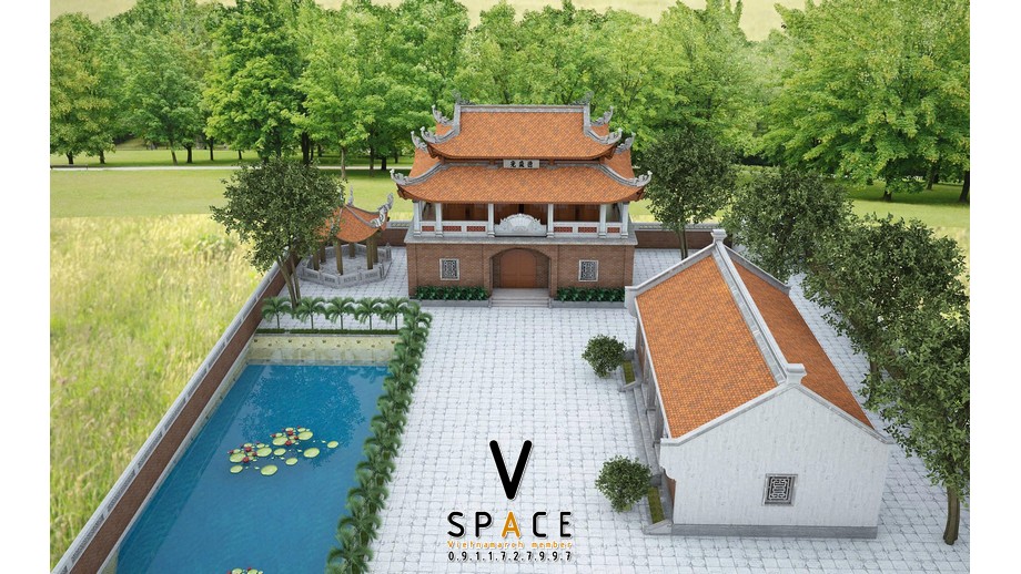 Kiến trúc nhà thờ họ 2 tầng 8 mái kết hợp nhà ngang tại Thành phố Bảo Lộc, Lâm Đồng Kiến trúc nhà thờ họ 2 tầng 8 mái kết hợp nhà ngang tại Thành phố Bảo Lộc, Lâm Đồng