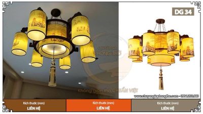 Mẫu đèn trần phòng thờ DG34