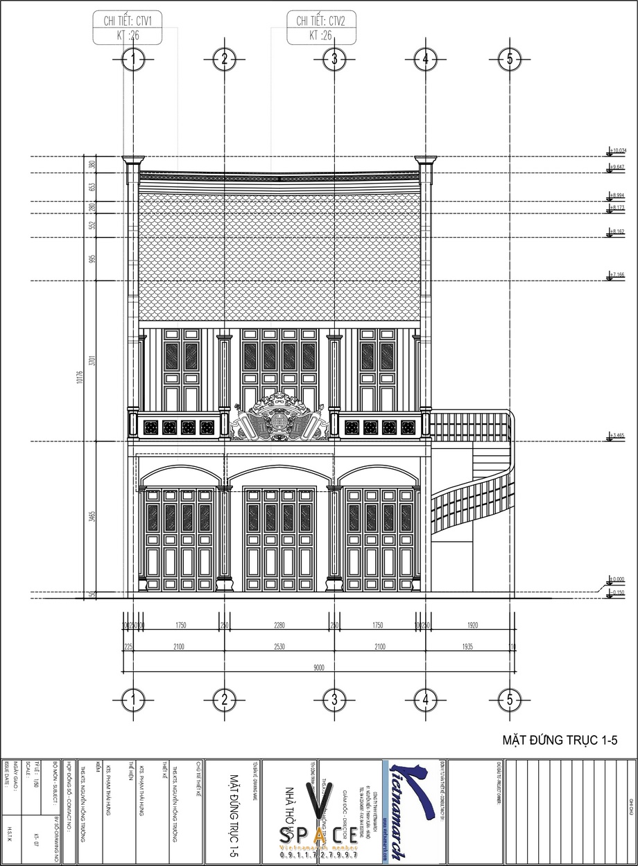 Bản vẽ chi tiết nhà thờ họ 2 tầng 3 gian tại Yên Mỹ Hưng Yên Bản vẽ chi tiết nhà thờ họ 2 tầng 3 gian tại Yên Mỹ Hưng Yên