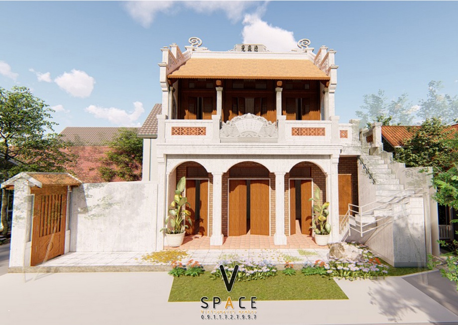 Bản vẽ chi tiết nhà thờ họ 2 tầng 3 gian tại Yên Mỹ Hưng Yên Bản vẽ chi tiết nhà thờ họ 2 tầng 3 gian tại Yên Mỹ Hưng Yên