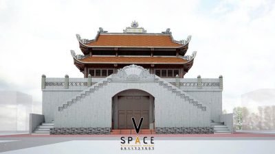 Phối cảnh nhà thờ họ 2 tầng 8 mái tại Thị xã An Khê, Gia Lai