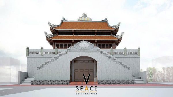Phối cảnh nhà thờ họ 2 tầng 8 mái tại Thị xã An Khê, Gia Lai