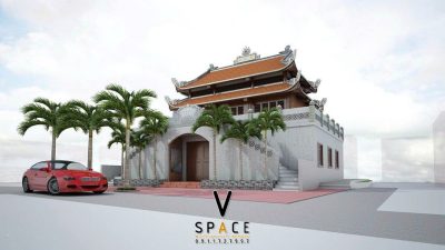 Phối cảnh nhà thờ họ 2 tầng 8 mái tại Thị xã An Khê, Gia Lai