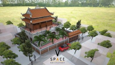 Phối cảnh nhà thờ họ 2 tầng 8 mái tại Thị xã An Khê, Gia Lai