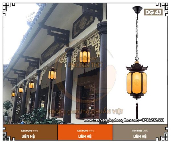 Mẫu đèn treo hiên nhà thờ họ DG43