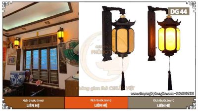 Đèn cột cổng nhà gỗ nhà thờ họ DG44