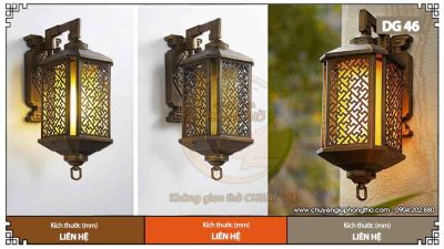 Đèn gắn cổng chống nước ngoài trời DG46