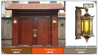 Đèn gắn cổng nhà gỗ DG47 thu hút tài lộc