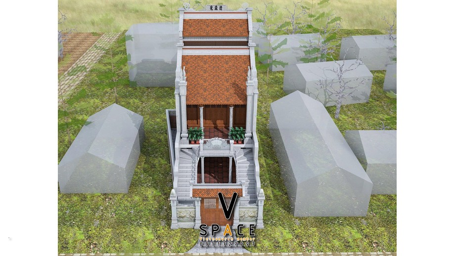Kiến trúc nhà thờ họ 2 tầng 3 gian tại Huyện Nam Trực, Nam Định Kiến trúc nhà thờ họ 2 tầng 3 gian tại Huyện Nam Trực, Nam Định