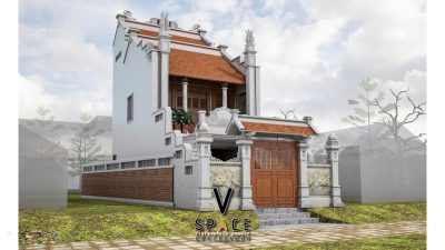 Kiến trúc nhà thờ họ 2 tầng 3 gian tại Huyện Nam Trực, Nam Định