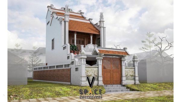 Kiến trúc nhà thờ họ 2 tầng 3 gian tại Huyện Nam Trực, Nam Định