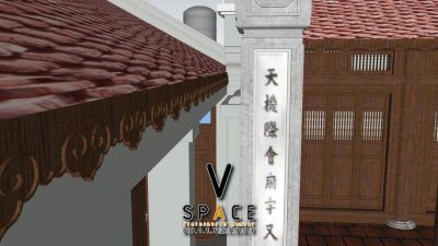 Kiến trúc nhà thờ họ 2 tầng kết hợp nhà ở tại Thị xã Gò Công, Tiền Giang