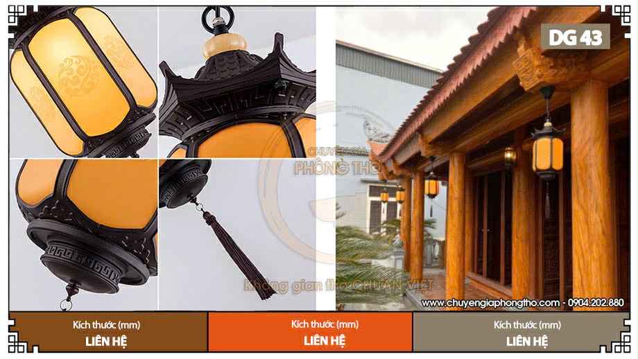 Mẫu đèn treo hiên nhà thờ họ DG43