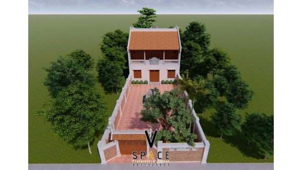 Nhà thờ họ 2 tầng đơn giản tại Huyện Tân Biên, Tây Ninh